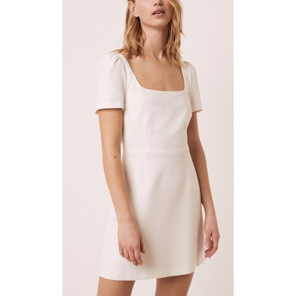Women's French Connection Awiti Whisper Ruth Sheath Dress White Size 2 - Picture 6 of 11
